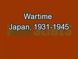 Wartime Japan, 1931-1945