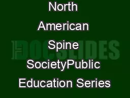North American Spine SocietyPublic Education Series