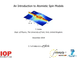 An Introduction to Atomistic Spin Models