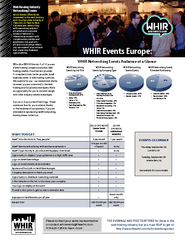 Web Hosting IndustryNetworking EventsWHIR Events oers thoseinterested