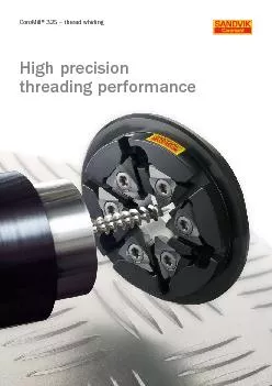 High precision threading performanceCoroMill