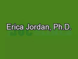 Erica Jordan, Ph.D.