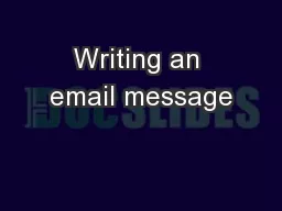 Writing an email message