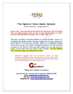 The Special Ones Game Sample