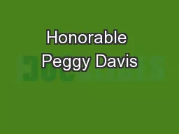 Honorable Peggy Davis