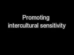 Promoting intercultural sensitivity