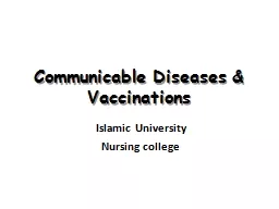 Communicable Diseases & Vaccinations