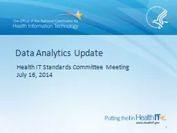 Health IT Standards Committee Meeting