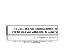 The DSM and the Stigmatization of People who Are Attracted