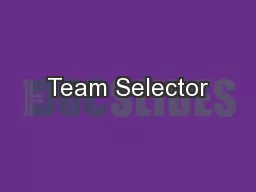 Team Selector