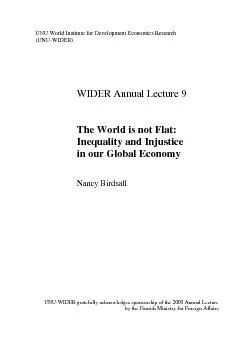 UNU World Institute for Development Economics Research (UNU-WIDER)  WI