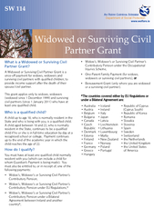 Widowed or Surviving Civil Partner Grant is aonce-off payment for wido
