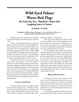 uck: Wild-Eyed Palmer Waves Red Flag [May 8, 1920]