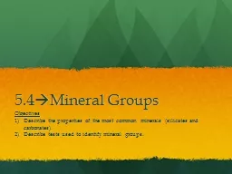 5.4 Mineral Groups