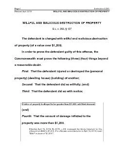 Page 3Instruction 8.2802009 EditionWILFUL AND MALICIOUS DESTRUCTION OF