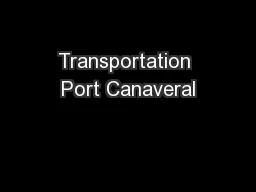 Transportation Port Canaveral