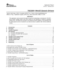 TSC2301 WinCE Generic DriversYannick Chammings