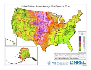 United States - Annual Average Wind Speed at 80 m