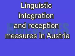 Linguistic integration and reception measures in Austria