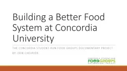 Building a Better Food System at Concordia University