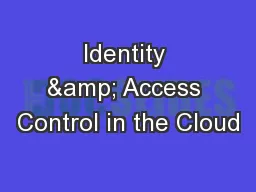 Identity & Access Control in the Cloud