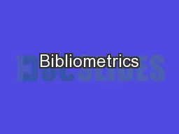Bibliometrics
