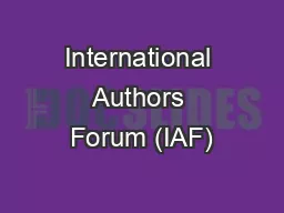 International Authors Forum (IAF)