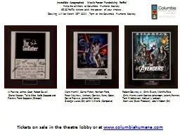 Incredible Autographed Movie Poster Fundraising Raffle!