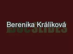 Berenika Králíková