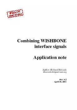 Combining WISHBONEinterface signalsApplication noteAuthor: Richard Her