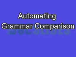 Automating Grammar Comparison