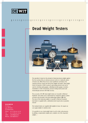 Dead Weight Testers