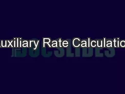 Auxiliary Rate Calculation