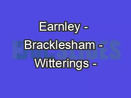 Earnley - Bracklesham - Witterings -