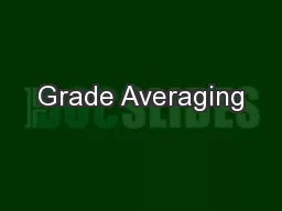 Grade Averaging