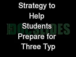 A Flashcard Strategy to Help Students Prepare for Three Typ