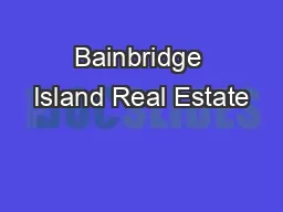 Bainbridge Island Real Estate