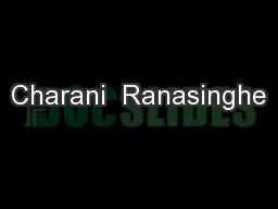 Charani  Ranasinghe