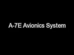 A-7E Avionics System