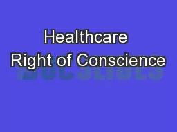 Healthcare Right of Conscience