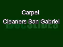 Carpet Cleaners San Gabriel