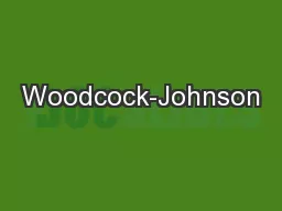 Woodcock-Johnson