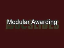 Modular Awarding