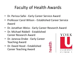 Faculty of Health Awards