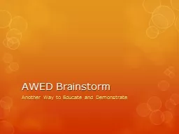 AWED Brainstorm