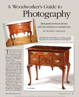 A Woodworker’s Guide to      Photography