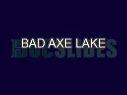 BAD AXE LAKE