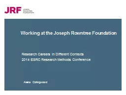 Working at the Joseph Rowntree