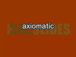 axiomatic