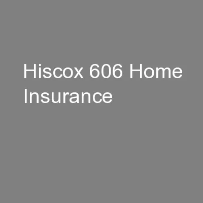 Hiscox 606 Home Insurance